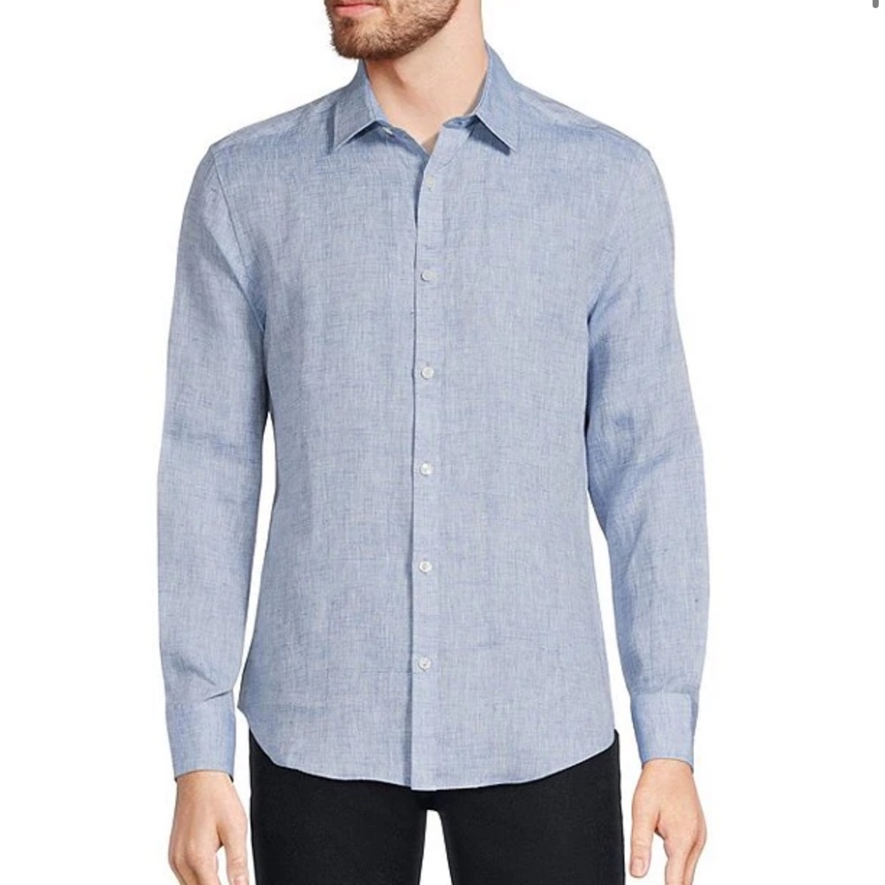 Murano Baird McNutt 100% Linen Long-Sleeve Woven Shirt